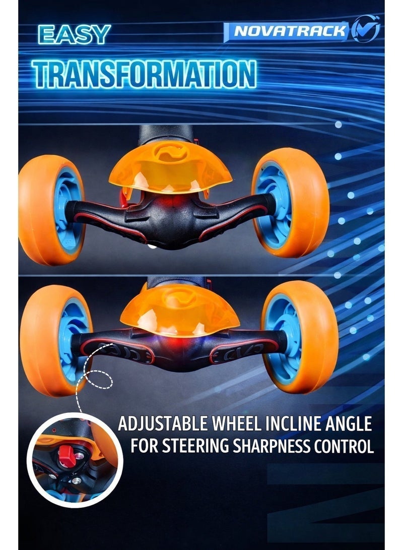 سكوتر المضيء للأطفال بـ 3 عجلات - مقبض قابل لتعديل الارتفاع، تصميم ثابت وآمن للتوازن - Image 4